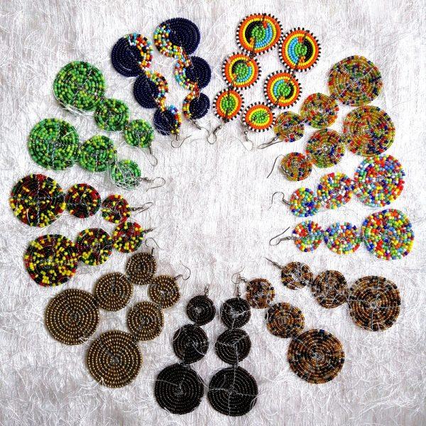 Boucles d'oreille africaines glamour