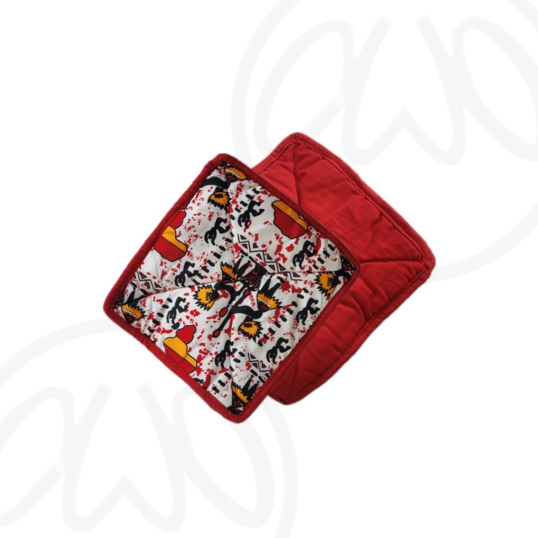 Manique de cuisine en tissu aux motifs africains