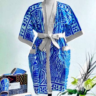 Peignoir en tissu ndop africain accessoires de maison