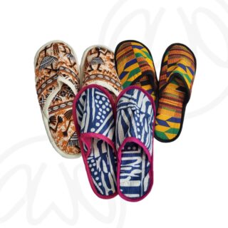 pantoufles en tissu africain