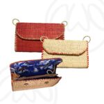 pochette en rafia naturel