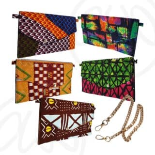 Pochette élégante en tissu africain