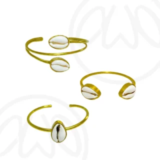 Bracelet jonc en bronze avec Cauris