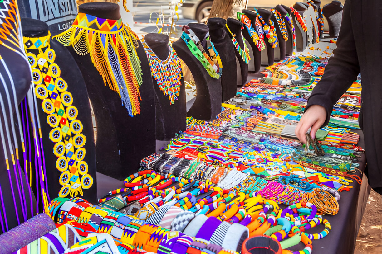 collier sud africain south african necklace südafrikanische Halskette