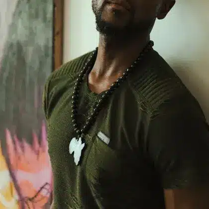 collier necklace africa wood holz