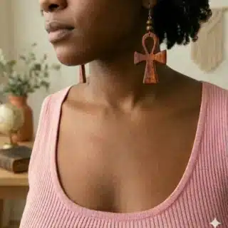 earring ohrring boucle ankh